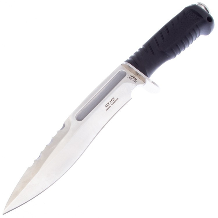 Нож Асгард, сталь AUS-8, черная рукоять - фото 1