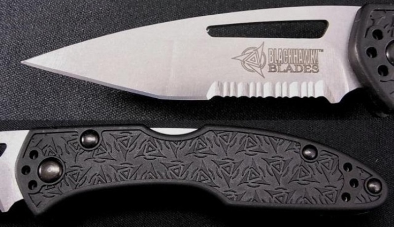 Нож складной MOD Blackhawk BHB41 Tanto Combo, сталь 9Cr13Mov, рукоять термопластик FRN от Ножиков