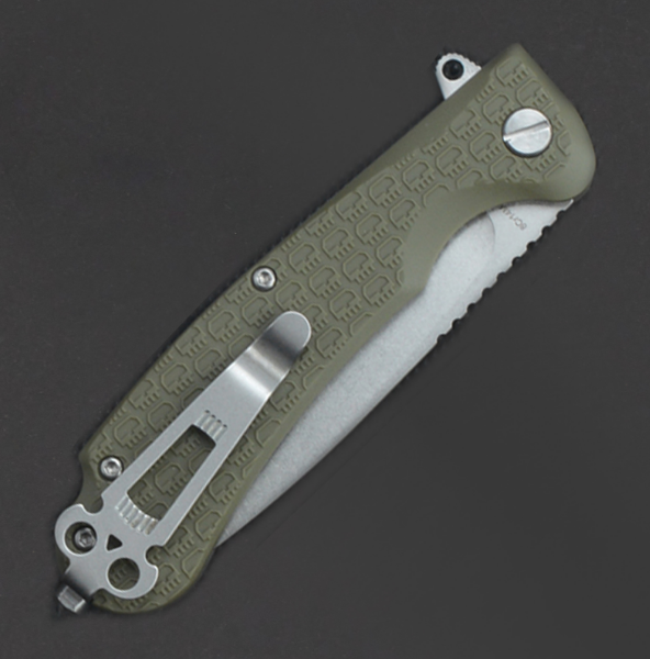 фото Складной нож daggerr wocket olive sw serrated, сталь 8cr14mov, рукоять frn