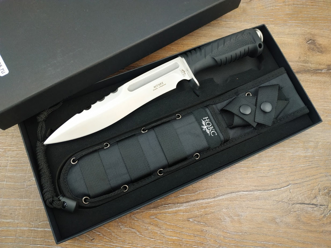 Нож Асгард, сталь AUS-8, черная рукоять - фото 6