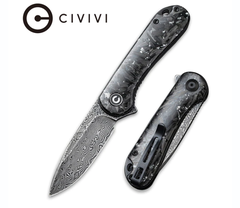 Фото Складной нож CIVIVI Elementum, сталь Damascus, Liner-lock, Carbon Fiber