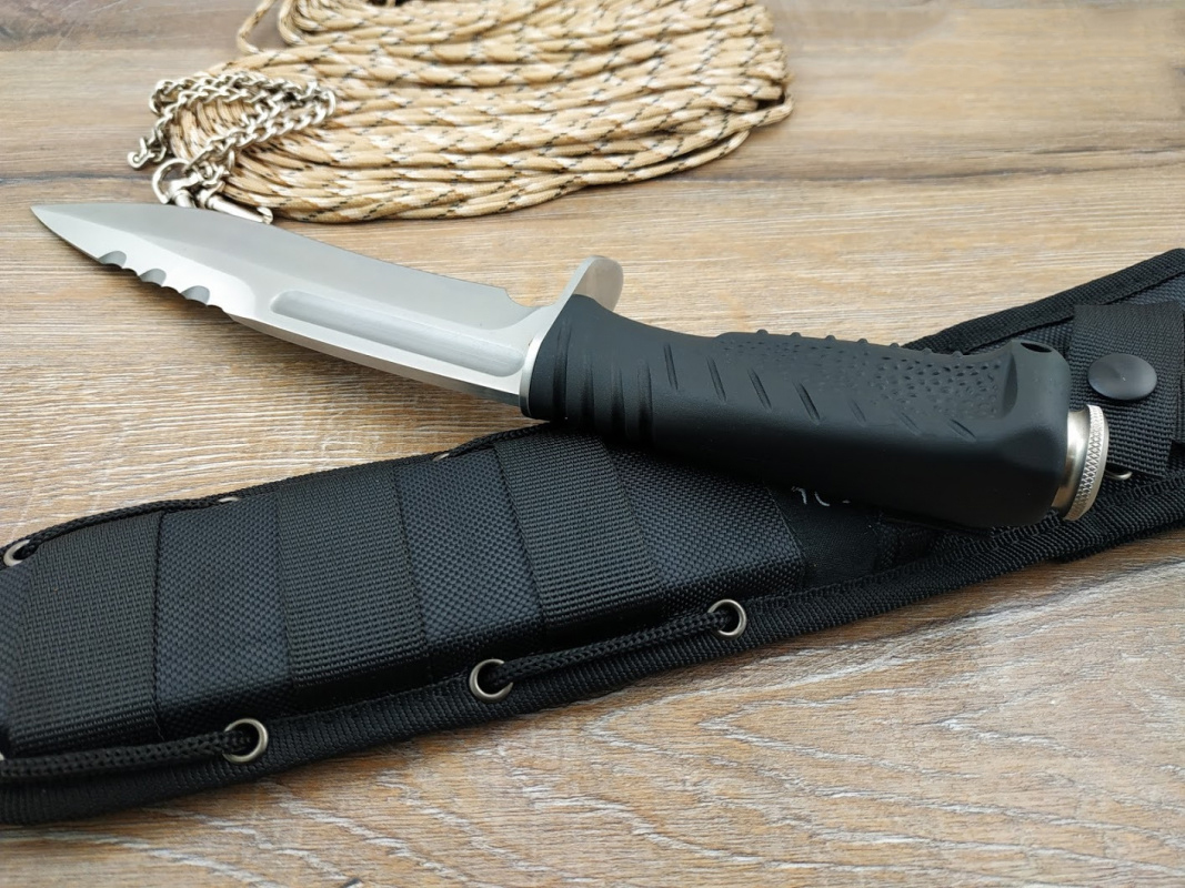 Нож Асгард, сталь AUS-8, черная рукоять - фото 7