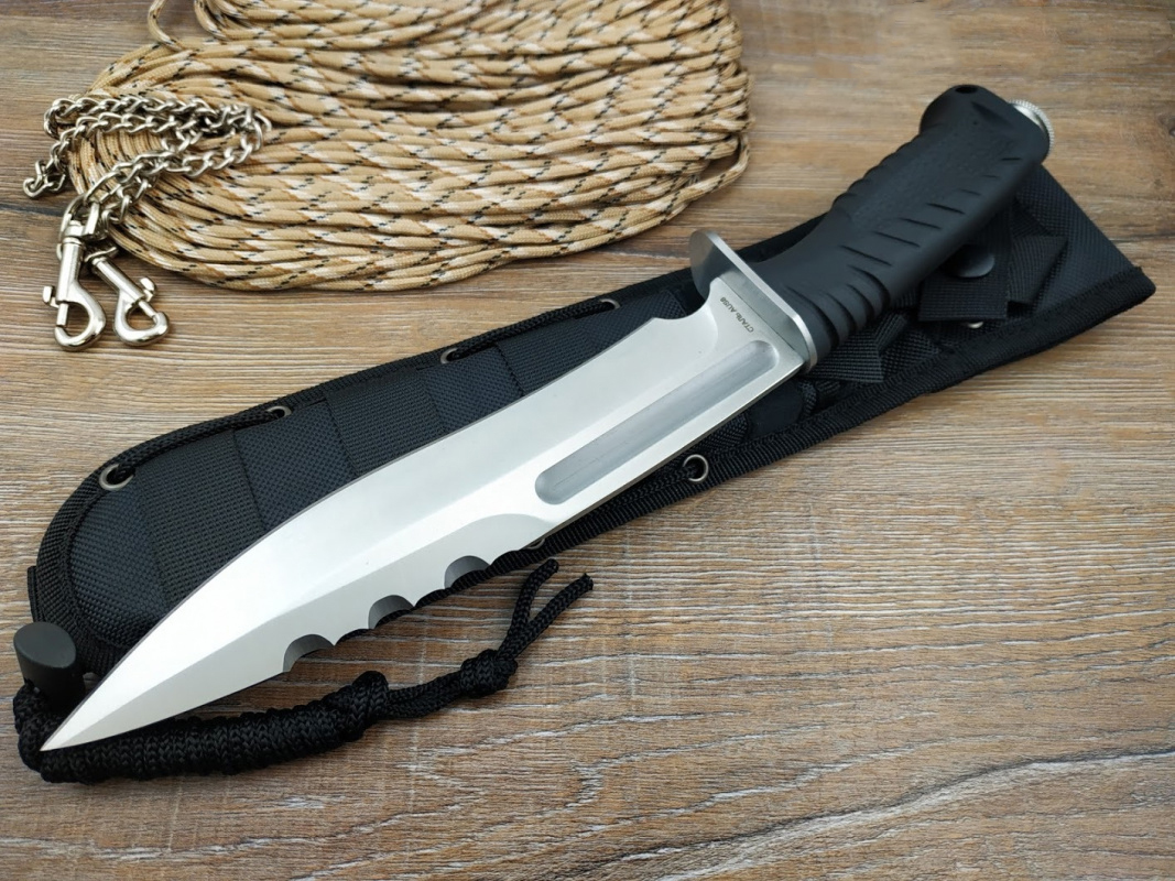 Нож Асгард, сталь AUS-8, черная рукоять - фото 3