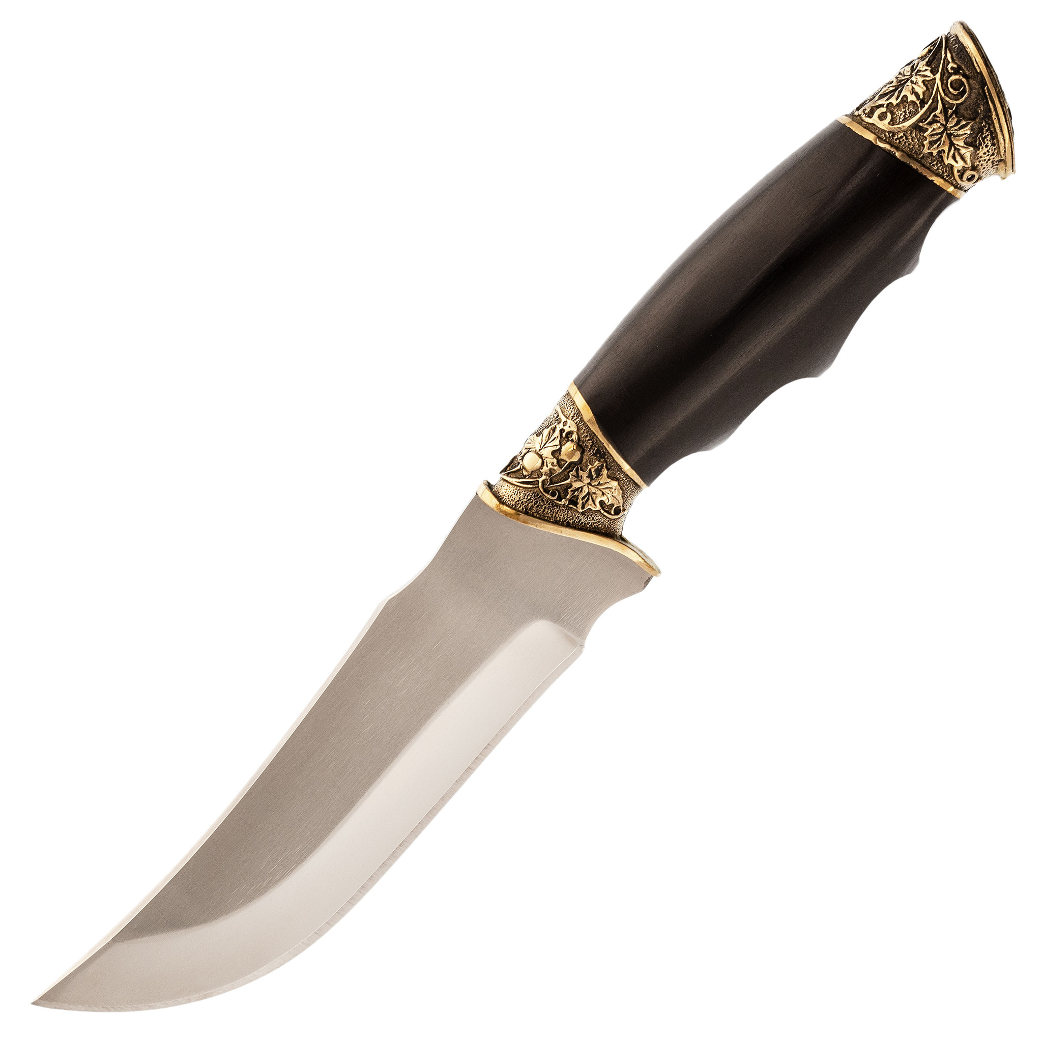Нож Осетр с кожаной рукоятью  Х12МФ, Кизляр