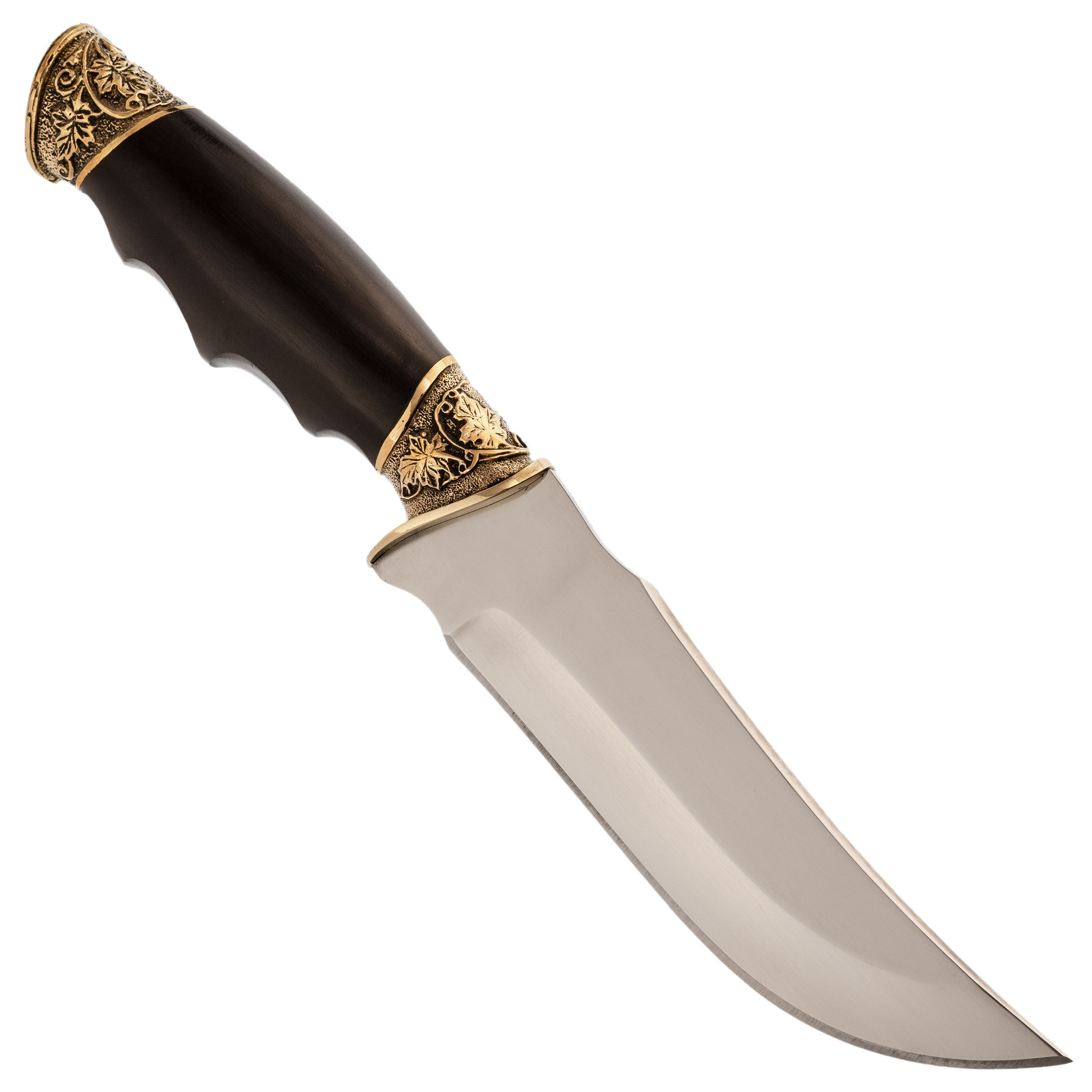 Нож Осетр с кожаной рукоятью  Х12МФ, Кизляр - фото 3