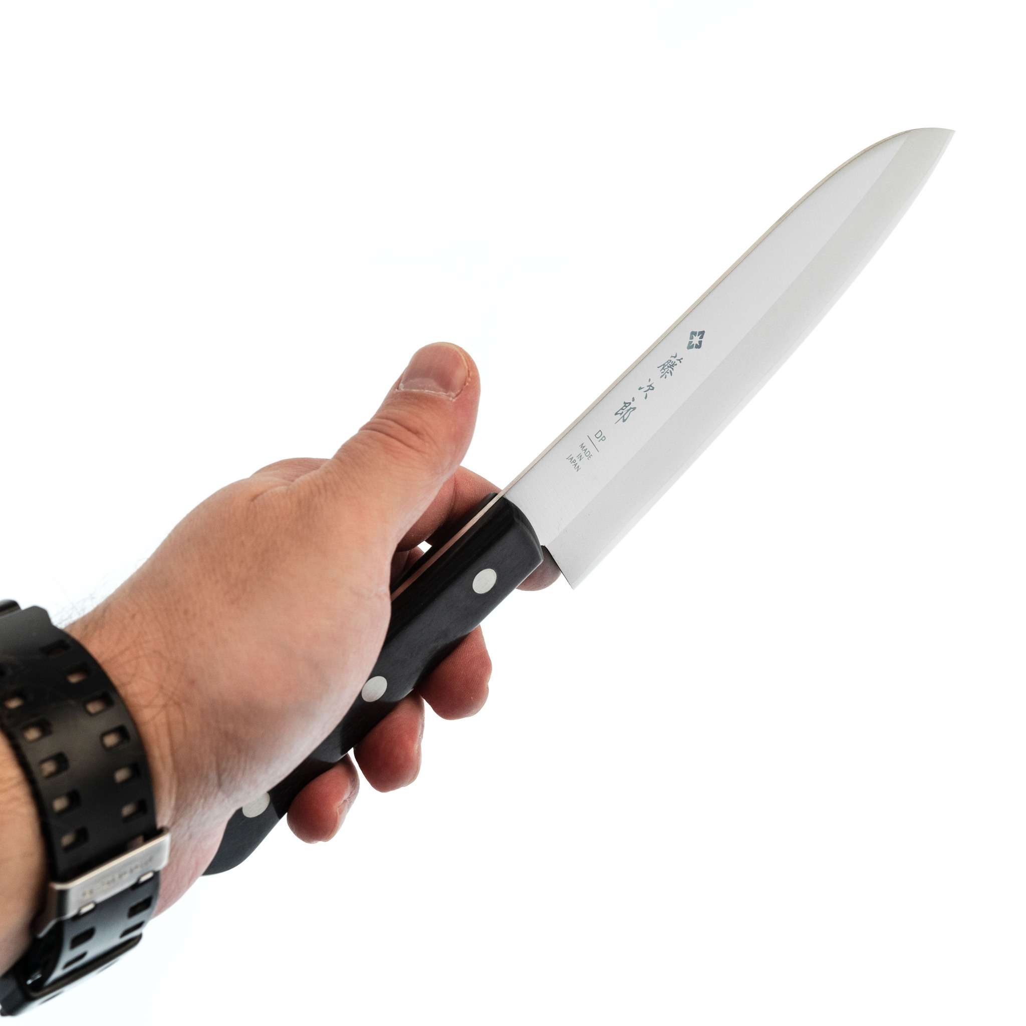 Нож Сантоку Western Knife, Tojiro, F-311, сталь VG-10, чёрный - фото 4