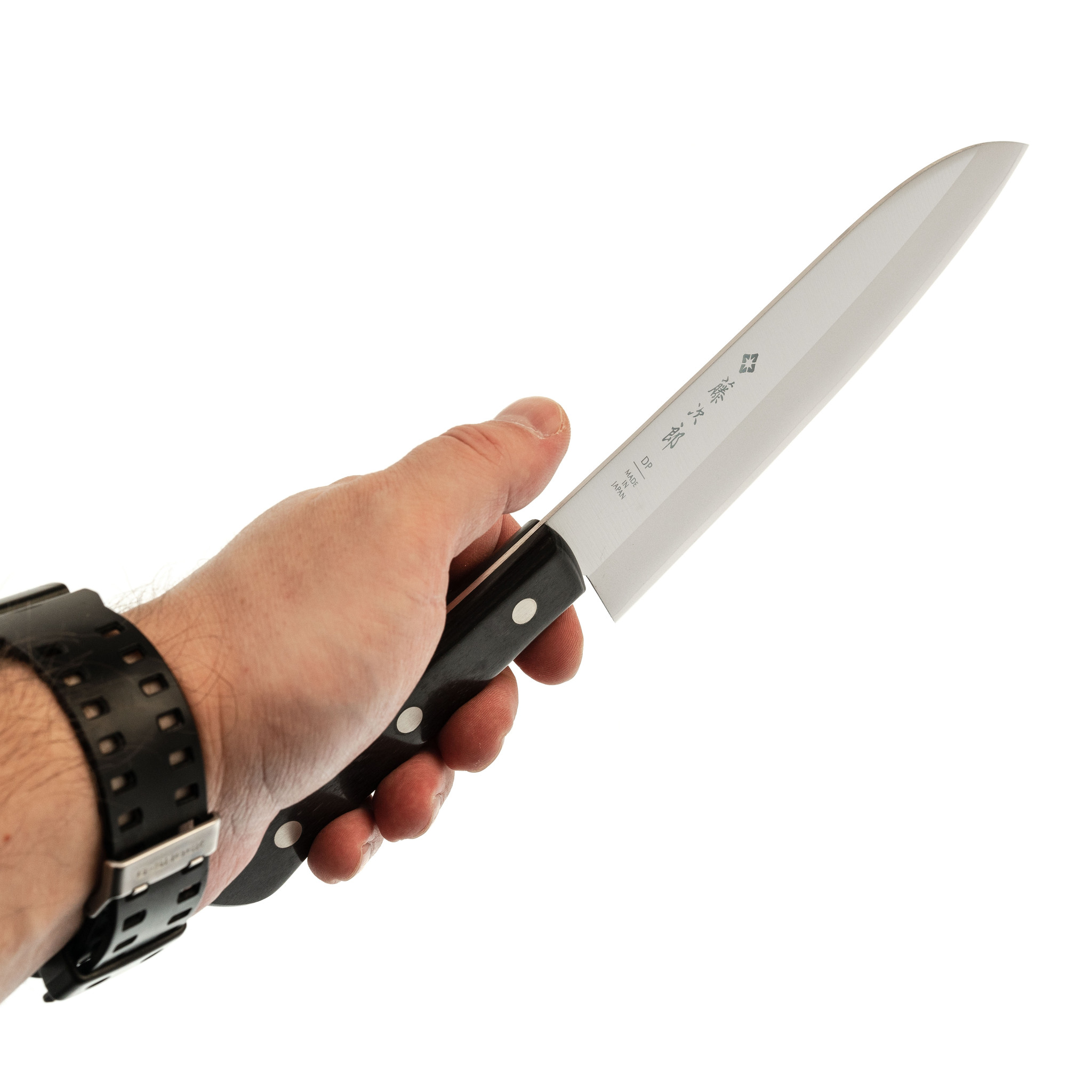 Нож Сантоку Western Knife, Tojiro, F-311, сталь VG-10, чёрный - фото 5