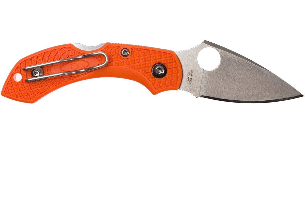 Складной нож Dragonfly 2 - Spyderco 28POR2, сталь VG-10 Satin Plain, рукоять термопластик FRN оранжевый от Ножиков