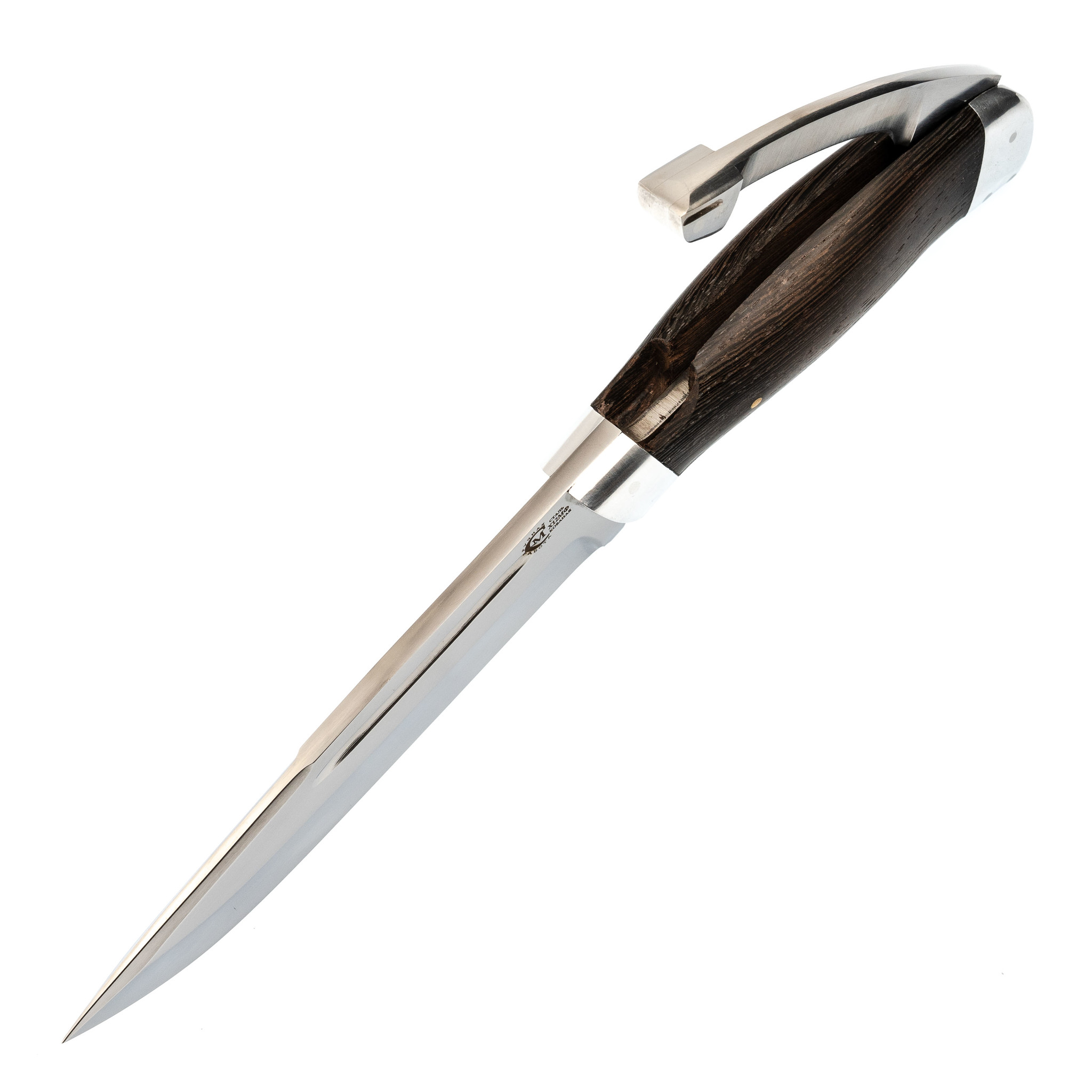 Нож шкуросъемный Путник, сталь Х12МФ, резная венге от Ножиков