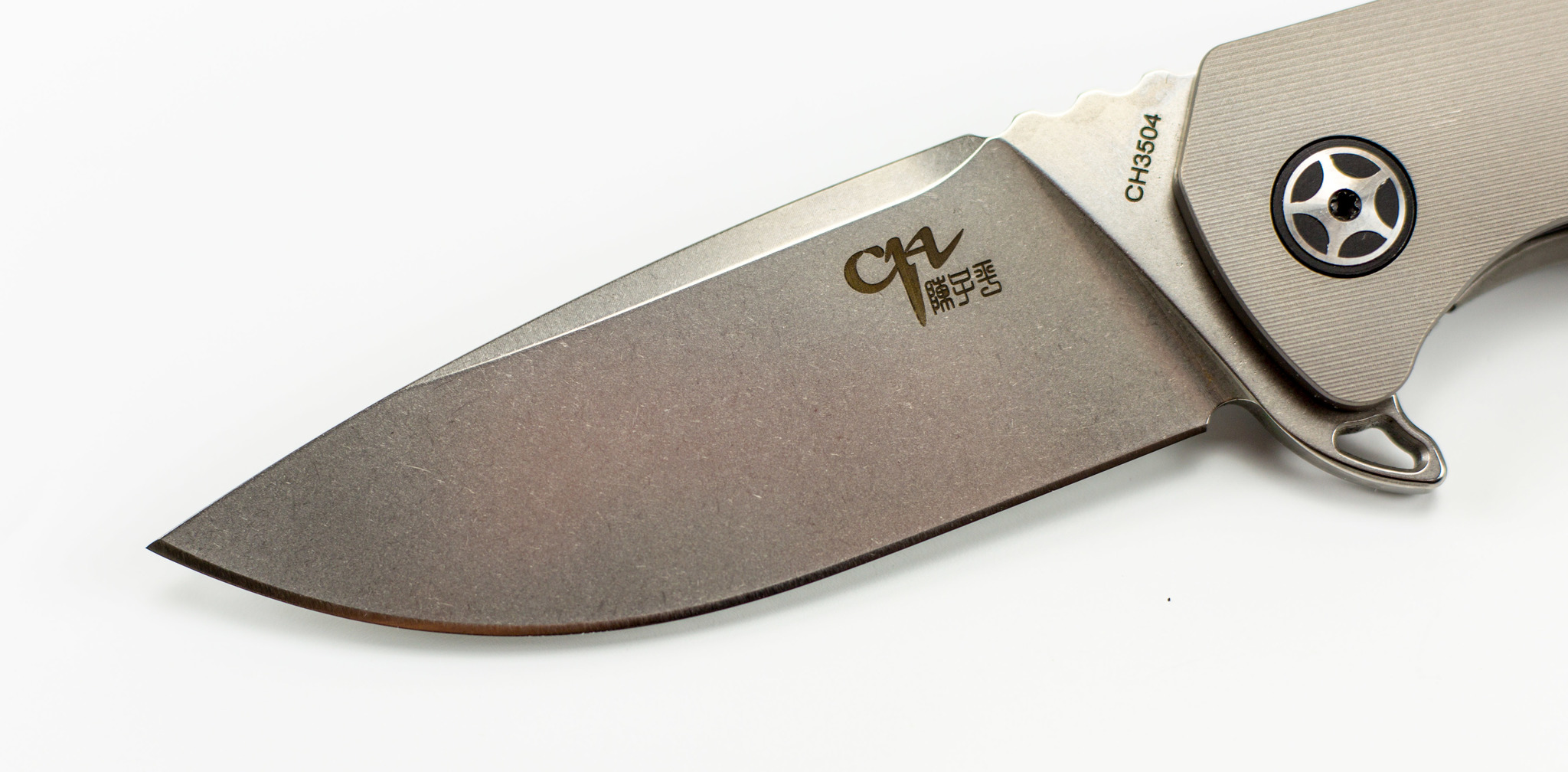 Складной нож CH3504 сталь S35VN, Серый - фото 3