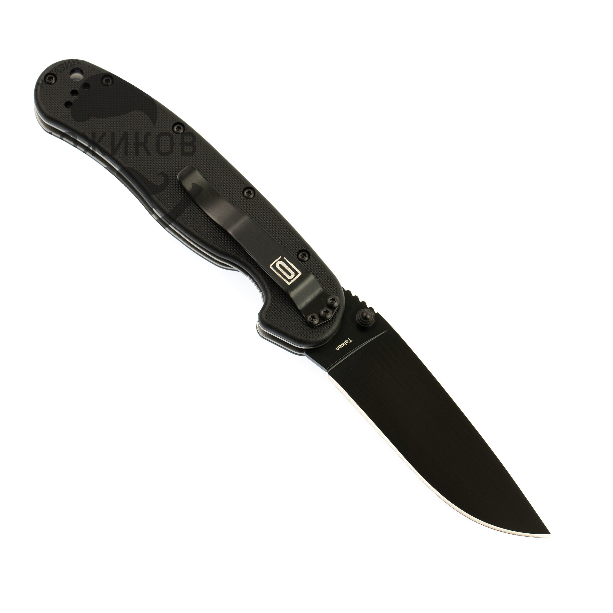 Нож складной Ontario RAT-1, сталь Aus-8. Клинок - Black, Рукоять - Black GRN, 8846 BP от Ножиков