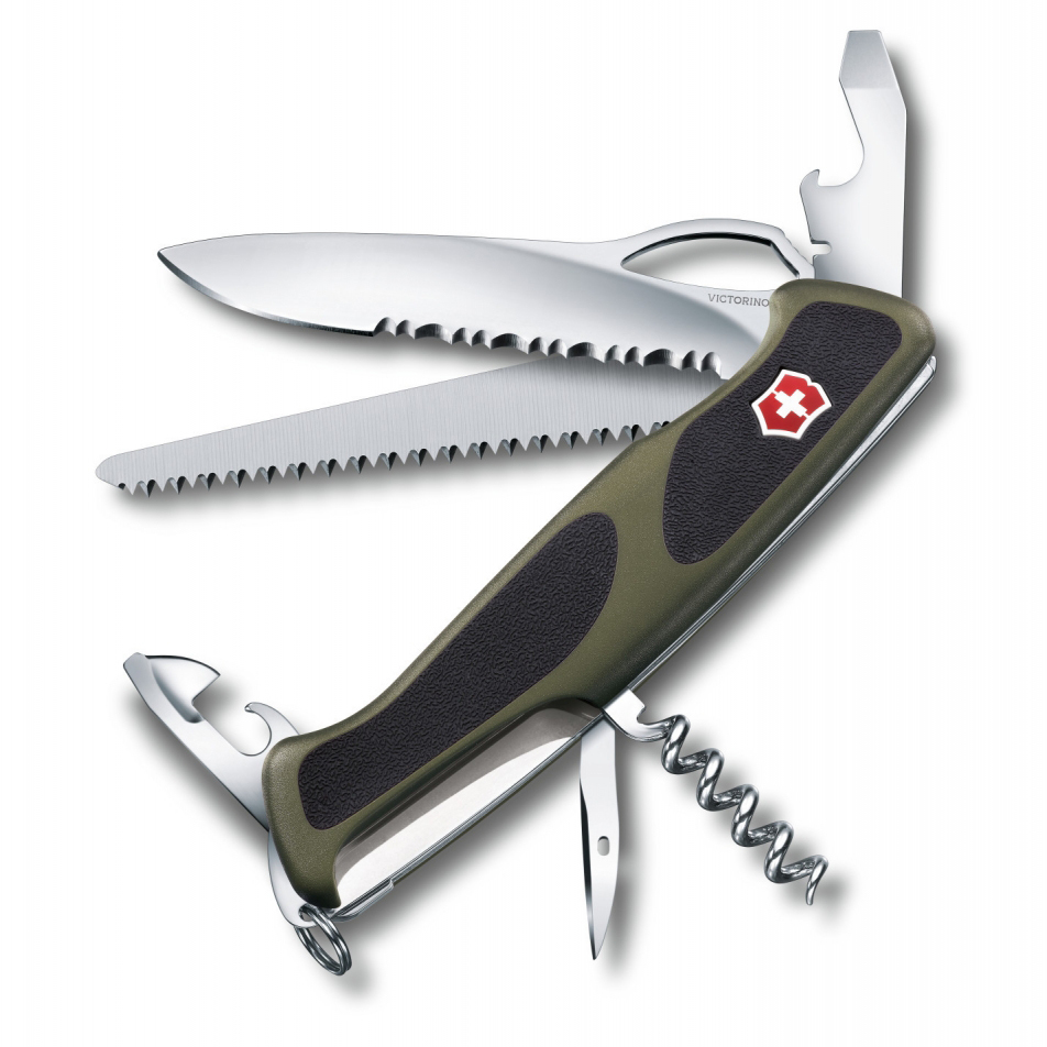 Нож Victorinox RangerGrip 179 0.9563.MWC4 (0.9563.MWC4) зеленый/черный 12 функций пластик - фото 1