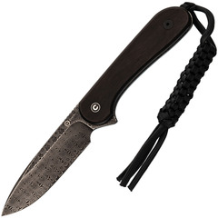 Фото Нож CIVIVI Fixed Blade Elementum Black, сталь дамаск