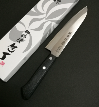 Нож кухонный  Гюито 180 мм, сталь Shirogami 2/SUS410, рукоять black plywood - фото 1
