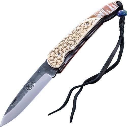 Складной нож Citadel Trident, сталь N690, рукоять панцирь броненосца