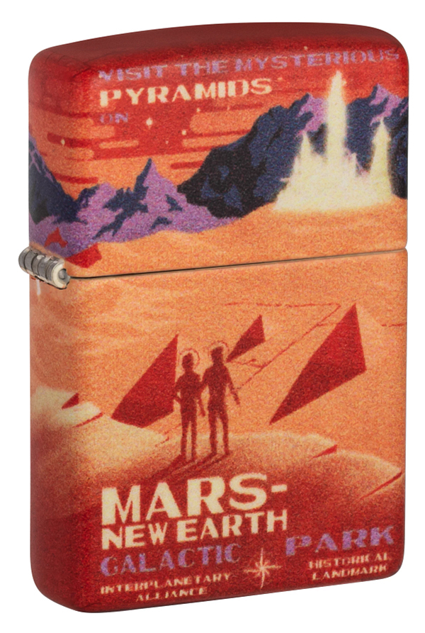Зажигалка ZIPPO Mars Design с покрытием 540 Matte, латунь/сталь зажигалка zippo zl ebony латунь с никеле хромовым покрытием глянцевая 36х56х12 мм