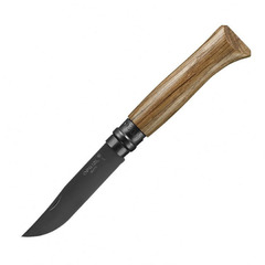 Фото Нож складной Opinel N°08 Black Oak, сталь Sandvik 12C27 Black PVD-Coating, рукоять дуб, 002172