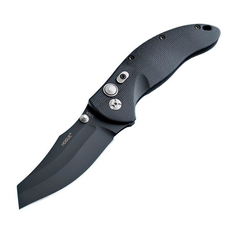 Нож складной Hogue EX-04 Black Wharncliffe, сталь 154CM, рукоять стеклотекстолит G-Mascus® G10 нож складной hogue ex 02 spear point сталь 154cm рукоять стеклотекстолит g mascus® серый