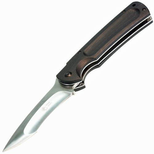 Складной нож Hikari Мемотек Higo, клинок сатин, сталь VG-10, рукоять черный G10