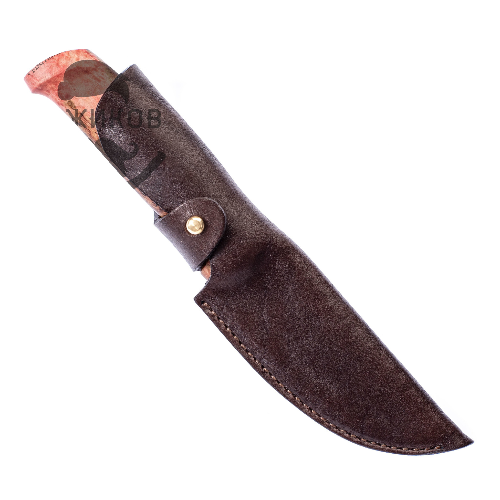 Нож Барбус, сталь K110, красная карельская береза - фото 5