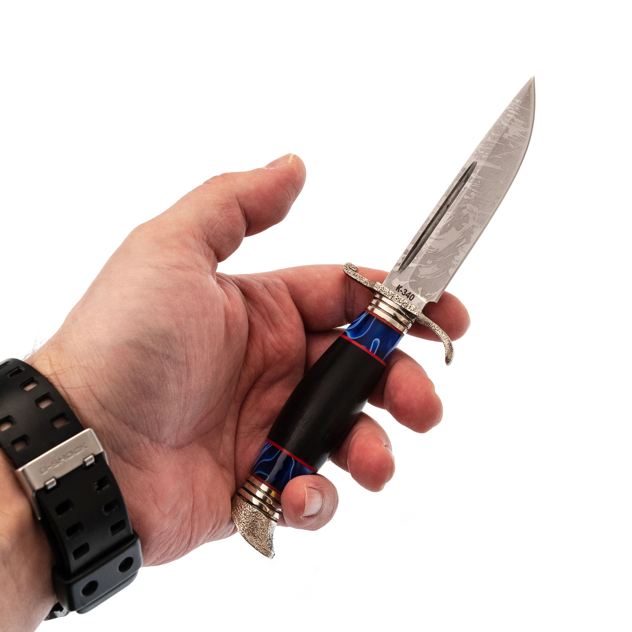 Нож финка НКВД мини, сталь Bohler K340, рукоять граб/акрил - фото 4