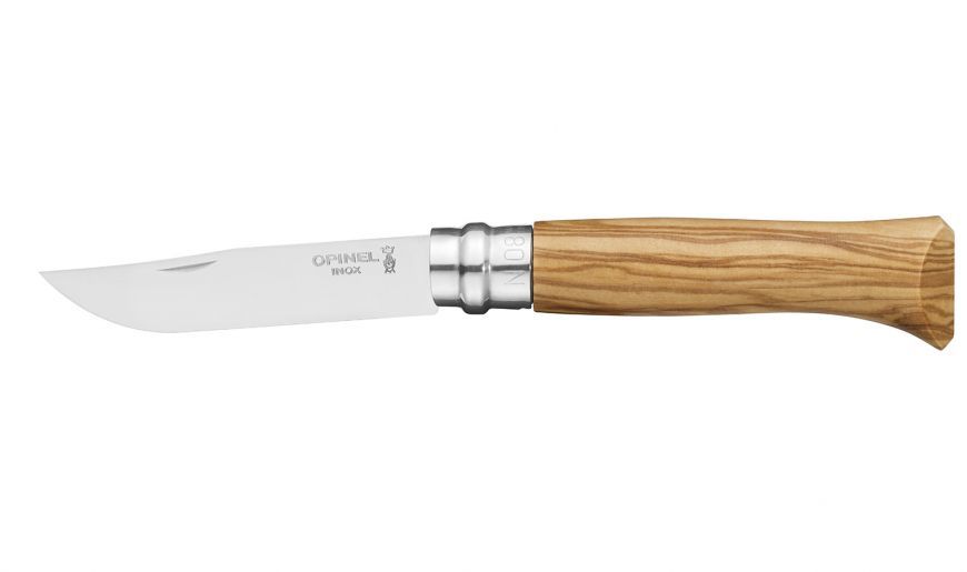 Нож складной Opinel №8 Olive Wood, сталь Sandvik™ 12С27, рукоять оливковое дерево, 002020 - фото 8