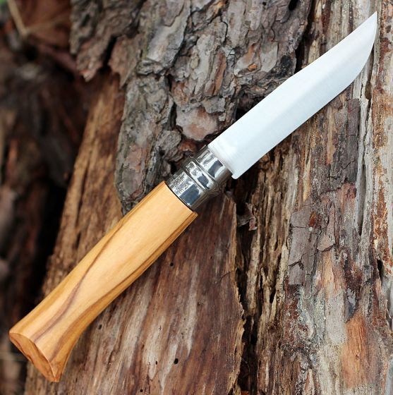 Нож складной Opinel №8 Olive Wood, сталь Sandvik™ 12С27, рукоять оливковое дерево, 002020 - фото 4