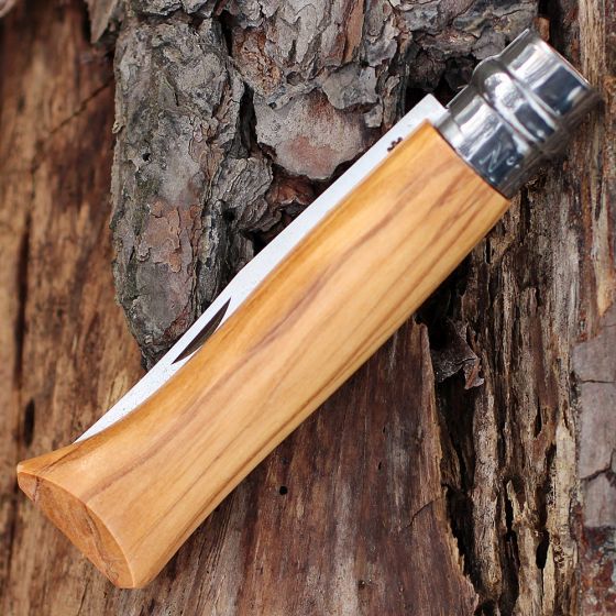 Нож складной Opinel №8 Olive Wood, сталь Sandvik™ 12С27, рукоять оливковое дерево, 002020 - фото 5
