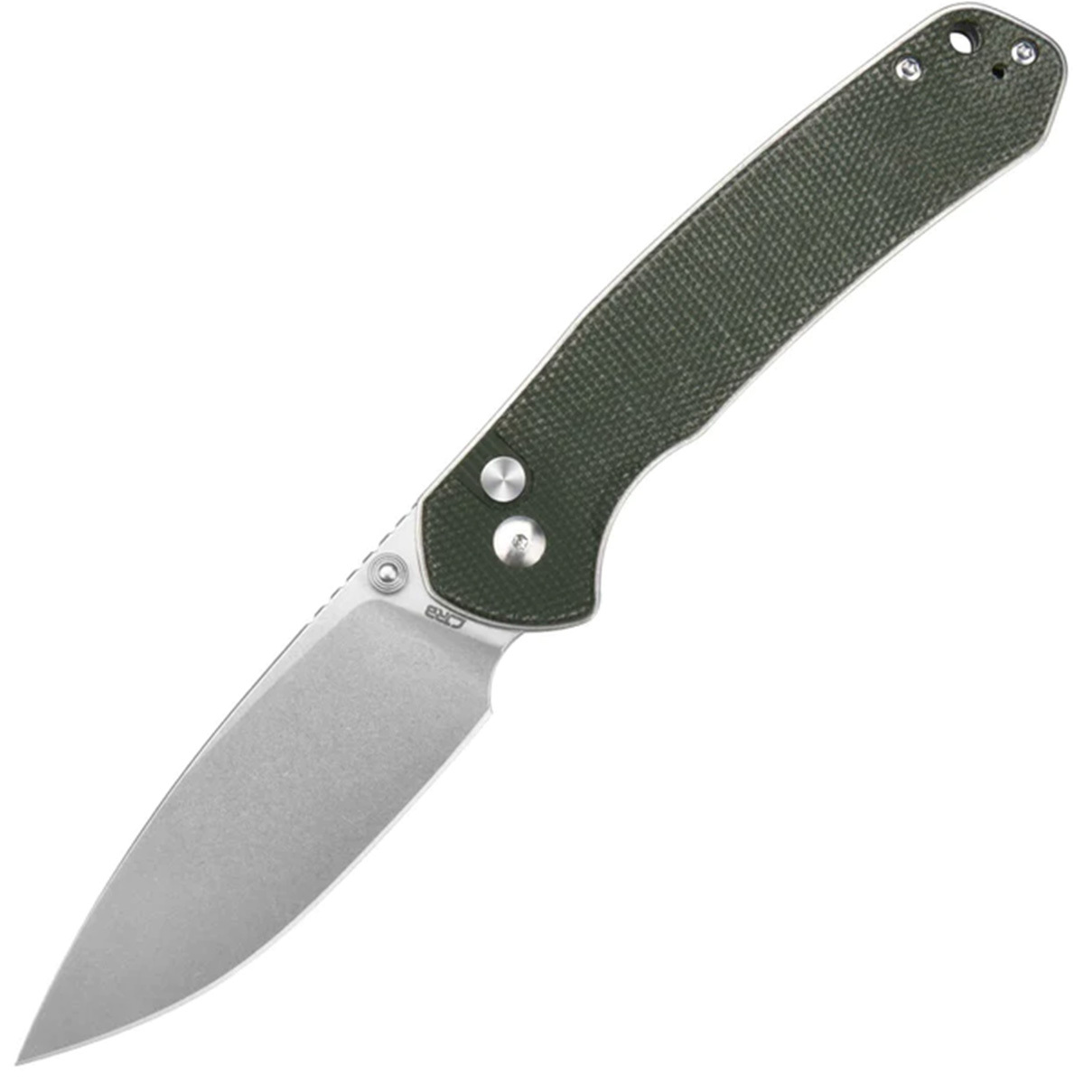 Складной нож CJRB Pyrite Large, сталь AR-RPM9, рукоять микарта зеленая