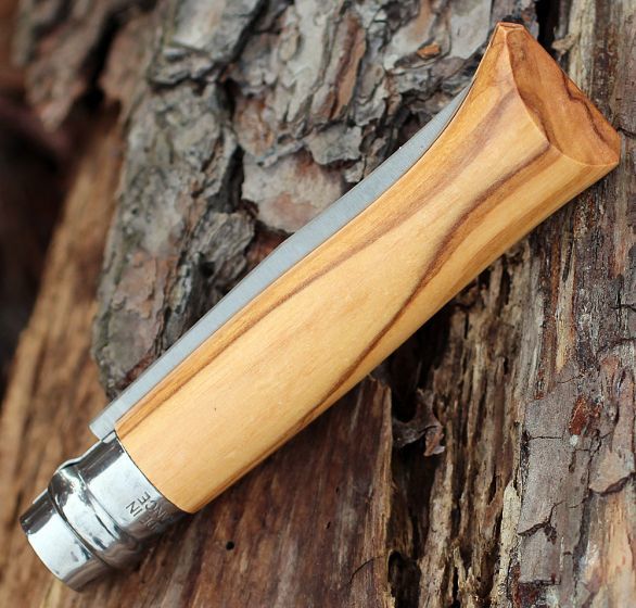 Нож складной Opinel №8 Olive Wood, сталь Sandvik™ 12С27, рукоять оливковое дерево, 002020 - фото 6
