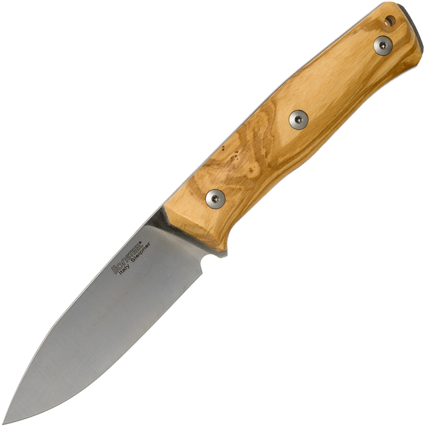 Нож с фиксированным клинком LionSteel B35, сталь Sleipner, рукоять оливковое дерево нож с фиксированным клинком ontario afhgan tan micarta серрейтор