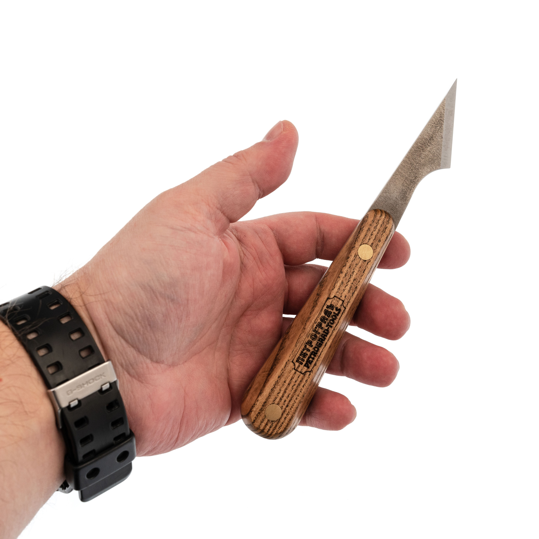 фото Нож ремесленный, косая заточка 30 градусов, правая заточка петроградъ