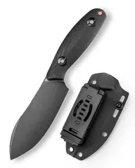 Фото Походный нож Trivisa Aubergine-BM, сталь 14C28N, рукоять микарта, черный