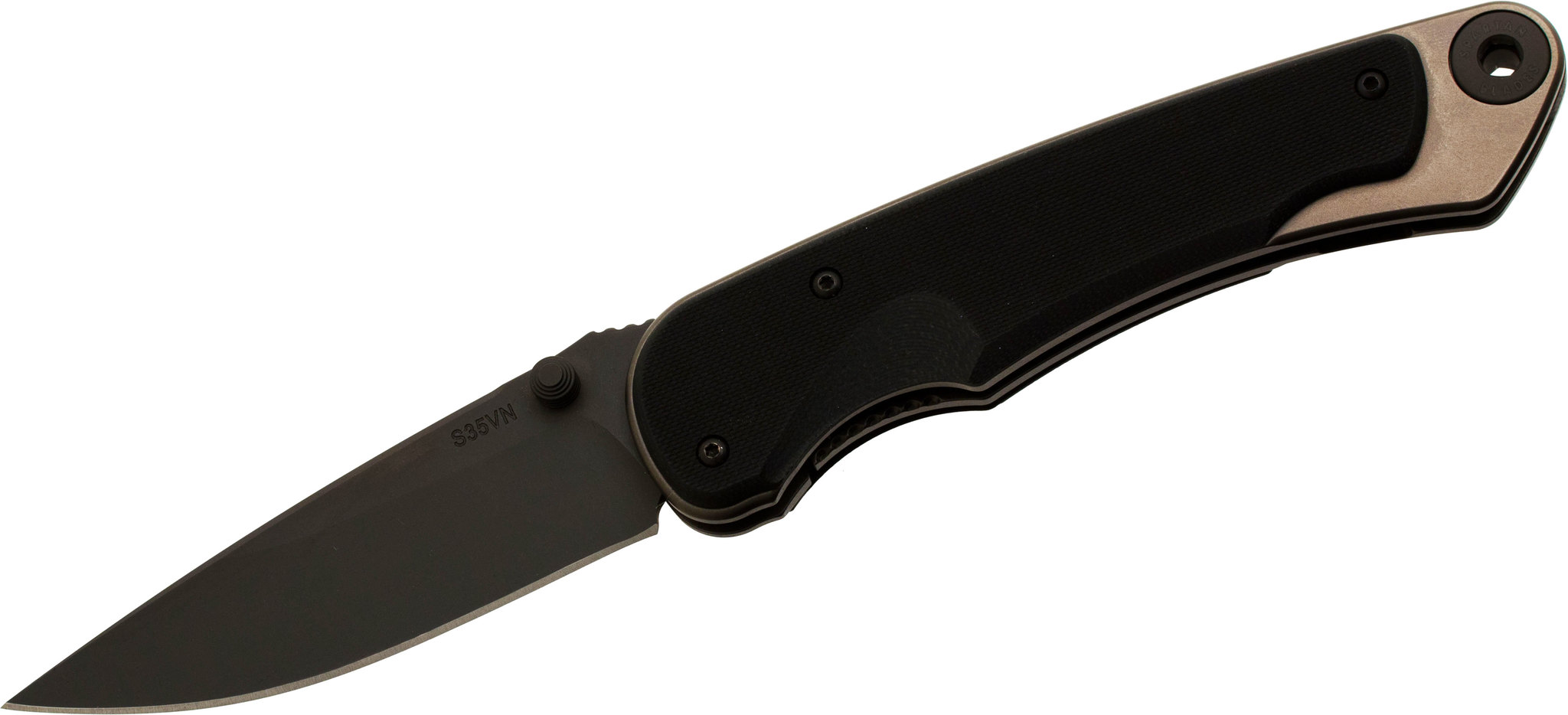 Нож складной Spartan Blades Akribis Meteorite Grey, сталь CPM-S35VN с DLC покрытием, рукоять титан/карбон Scales от Ножиков