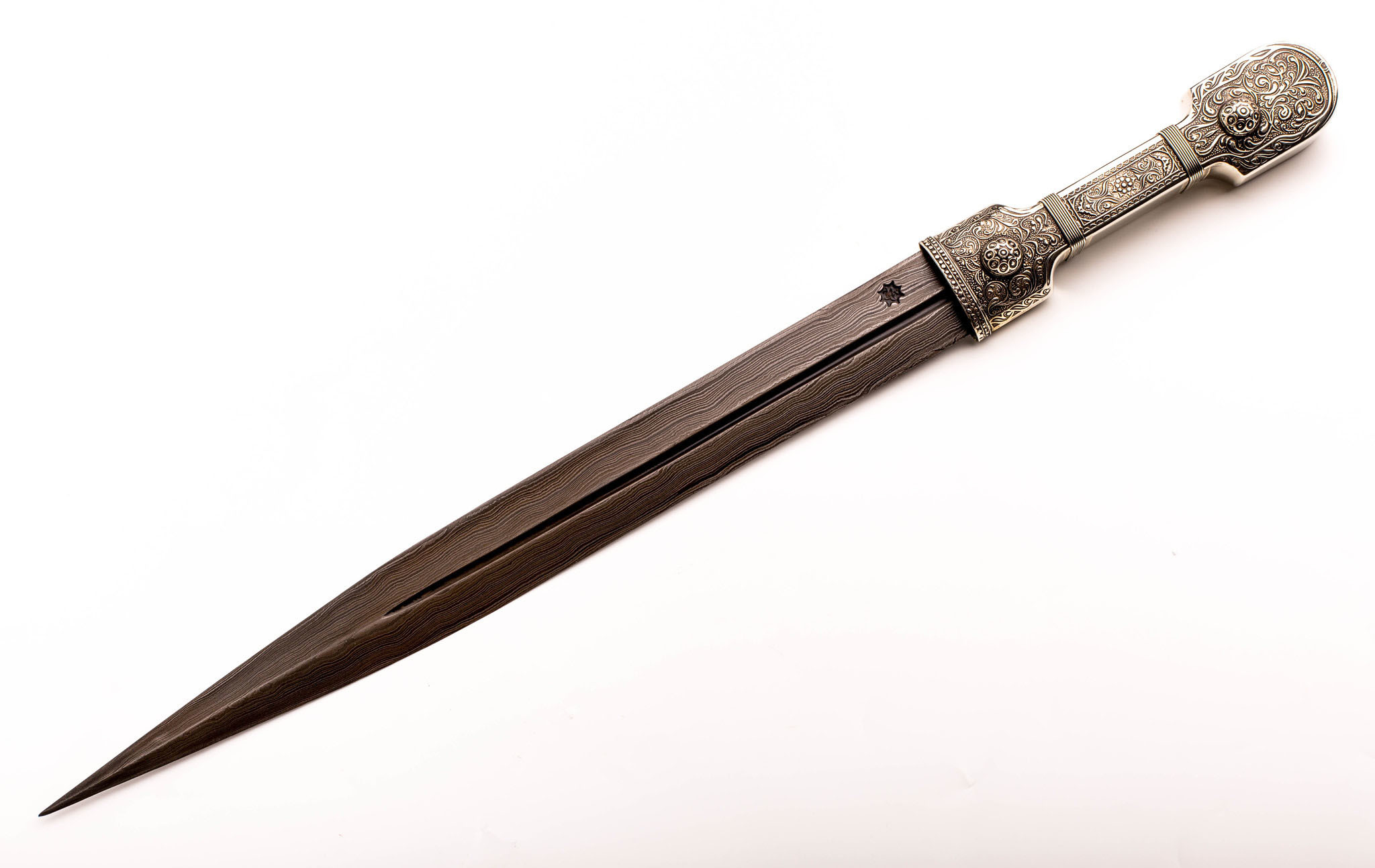 Фото 1 - Сувенирный кавказский кинжал, дамасская сталь от Сувенирное оружие