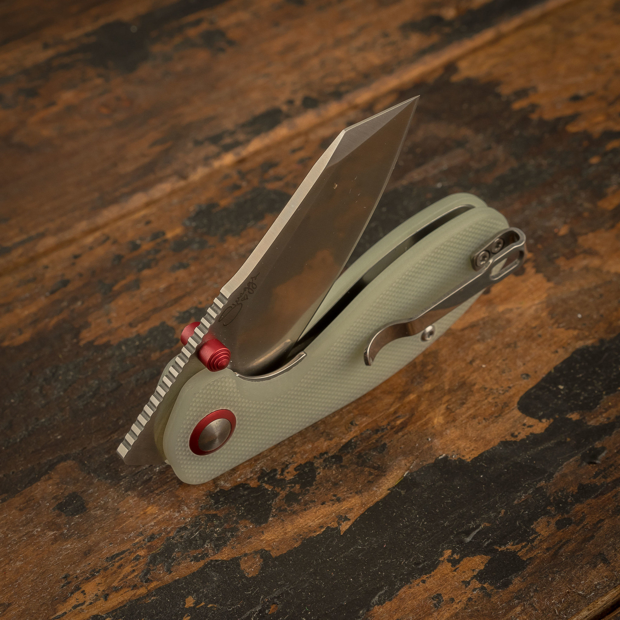 Складной нож CJRB Maileah, сталь AR-RPM9, Green G10 - фото 6