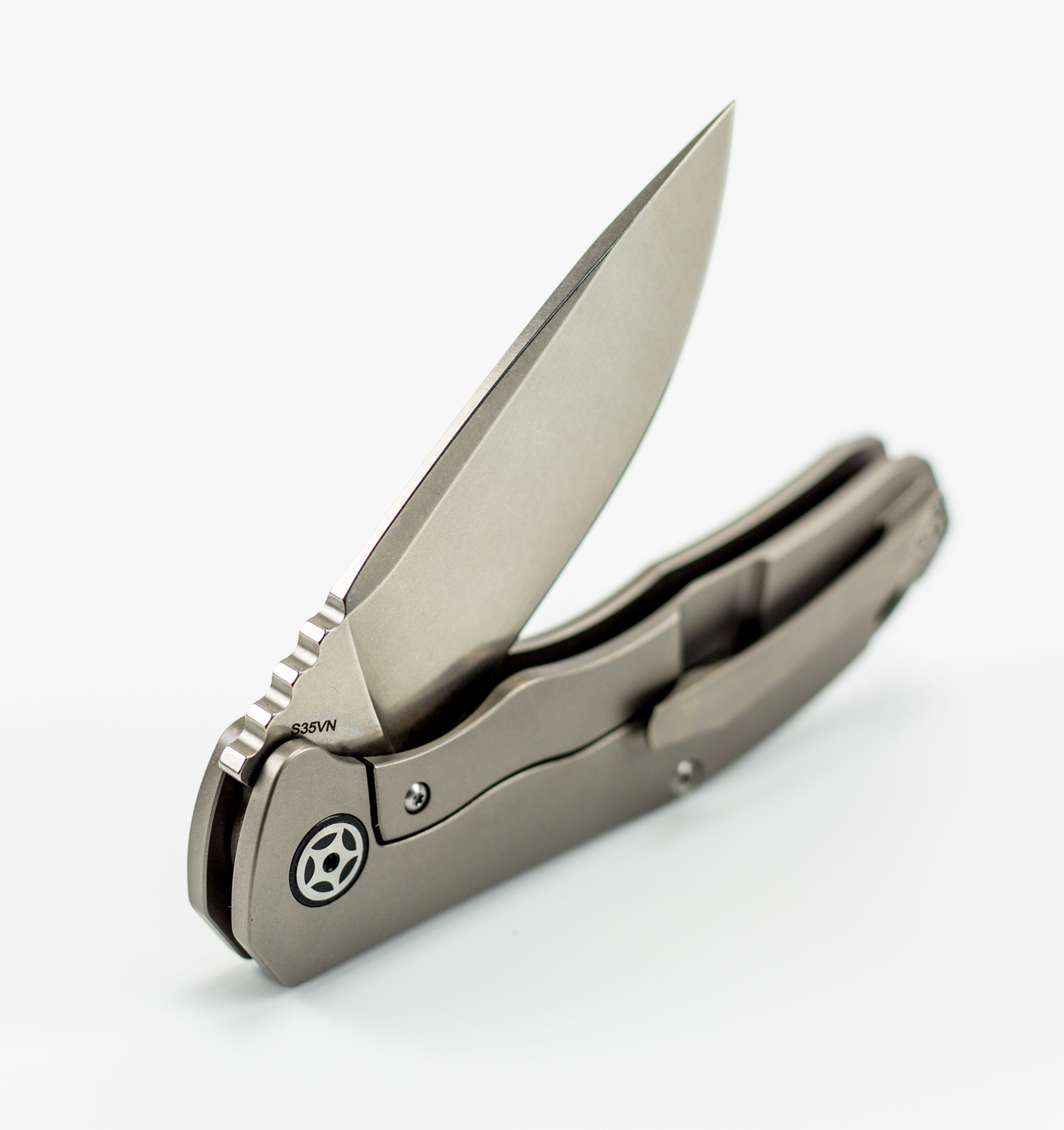 Складной нож CH3504 сталь S35VN, Серый - фото 7