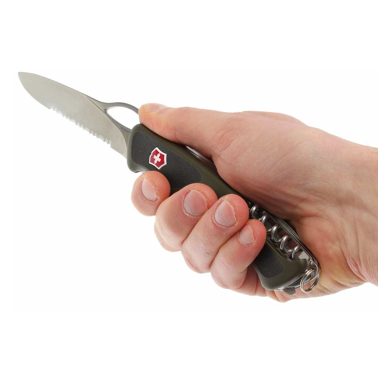 Нож Victorinox RangerGrip 179 0.9563.MWC4 (0.9563.MWC4) зеленый/черный 12 функций пластик - фото 5