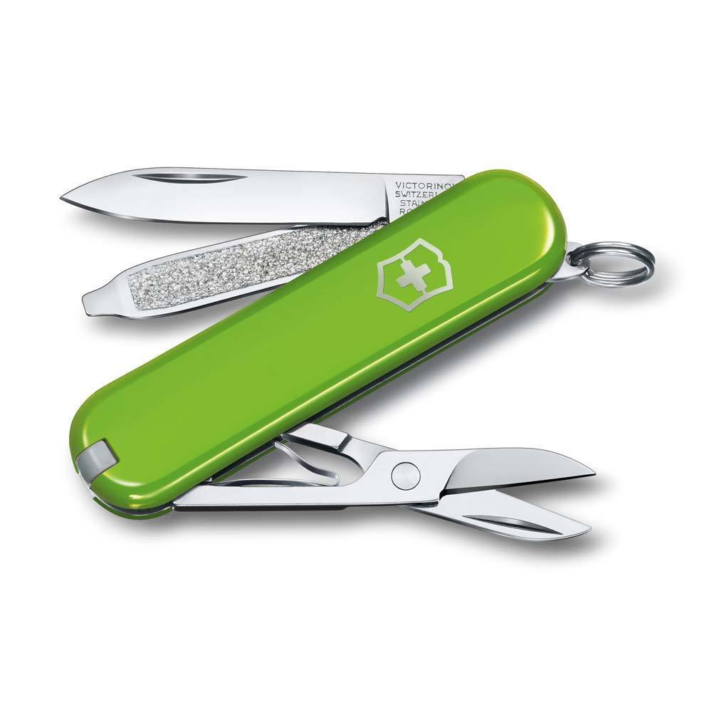 Нож Victorinox Classic SD Colors, Smashed Avocado (0.6223.43G) светло-зелёный, 7 функций 58мм нож 0 6228 т classic range 58мм victorinox