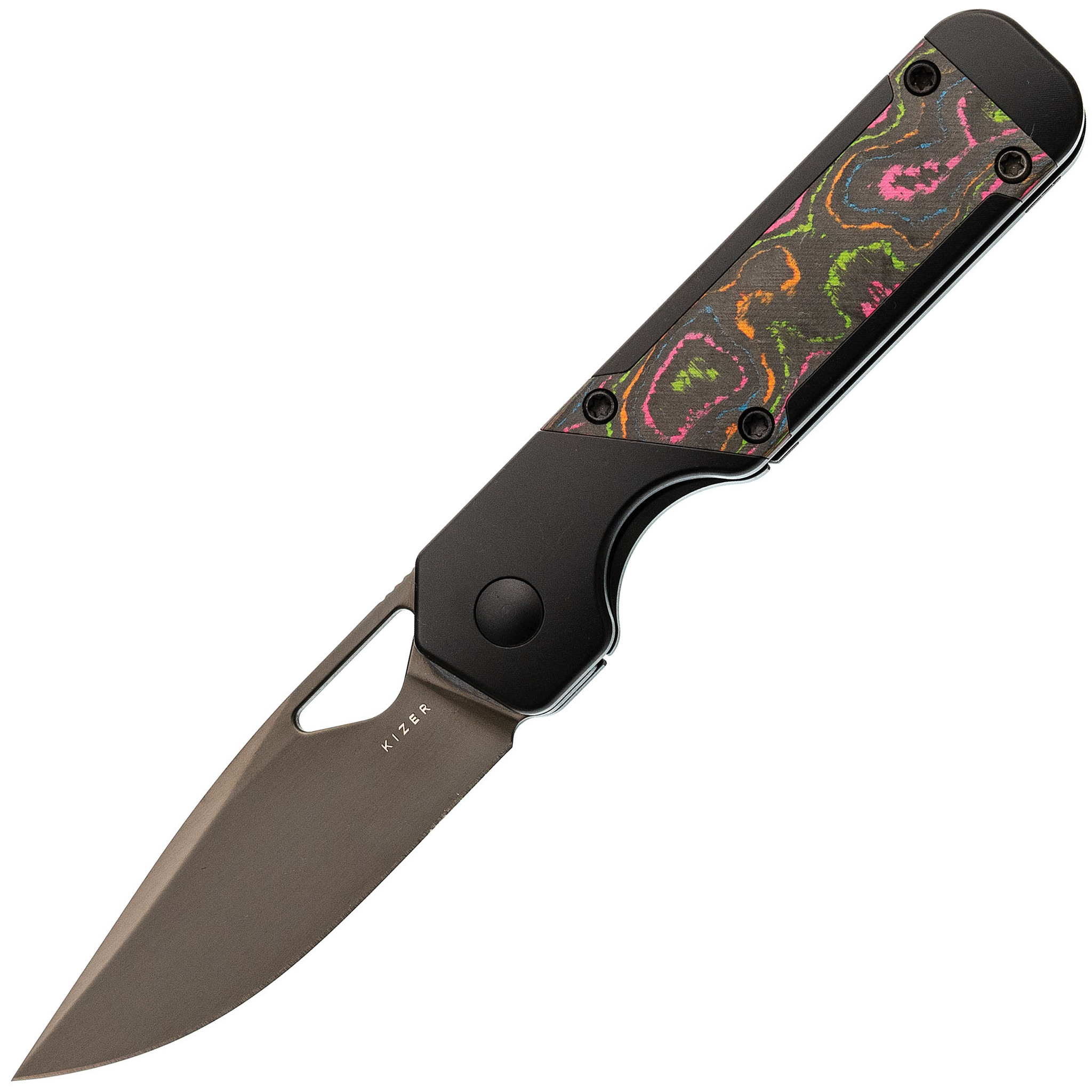 

Складной нож Kizer Mini Militaw, сталь M390, рукоять титан/карбон
