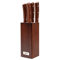Фото Набор из 5 кухонных ножей Fissman Maximus в деревянной подставке