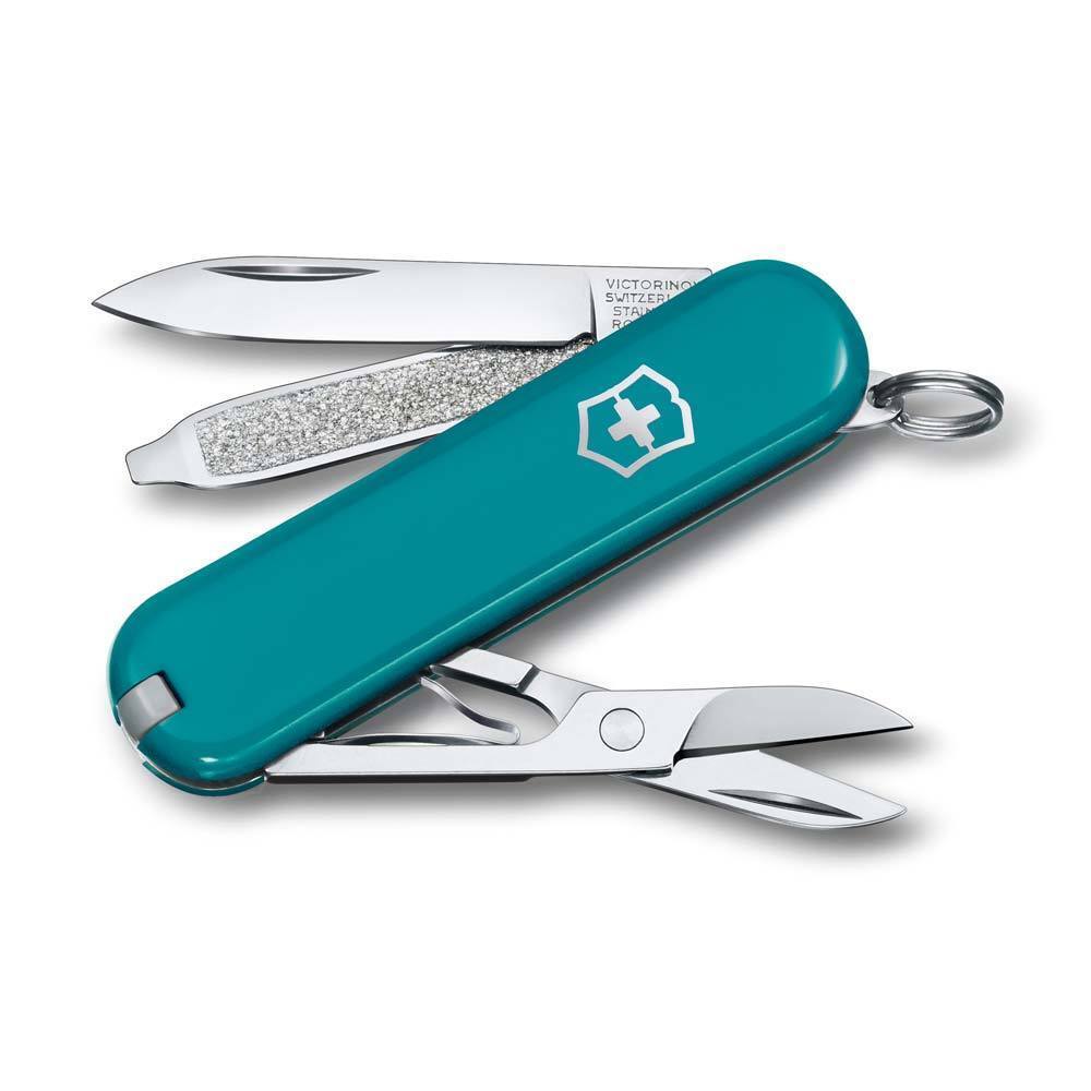 Нож Victorinox Classic SD Colors, Mountain Lake (0.6223.23G) бирюзовый, 7 функций 58мм нож 0 6223 942 нож брелок victorinox