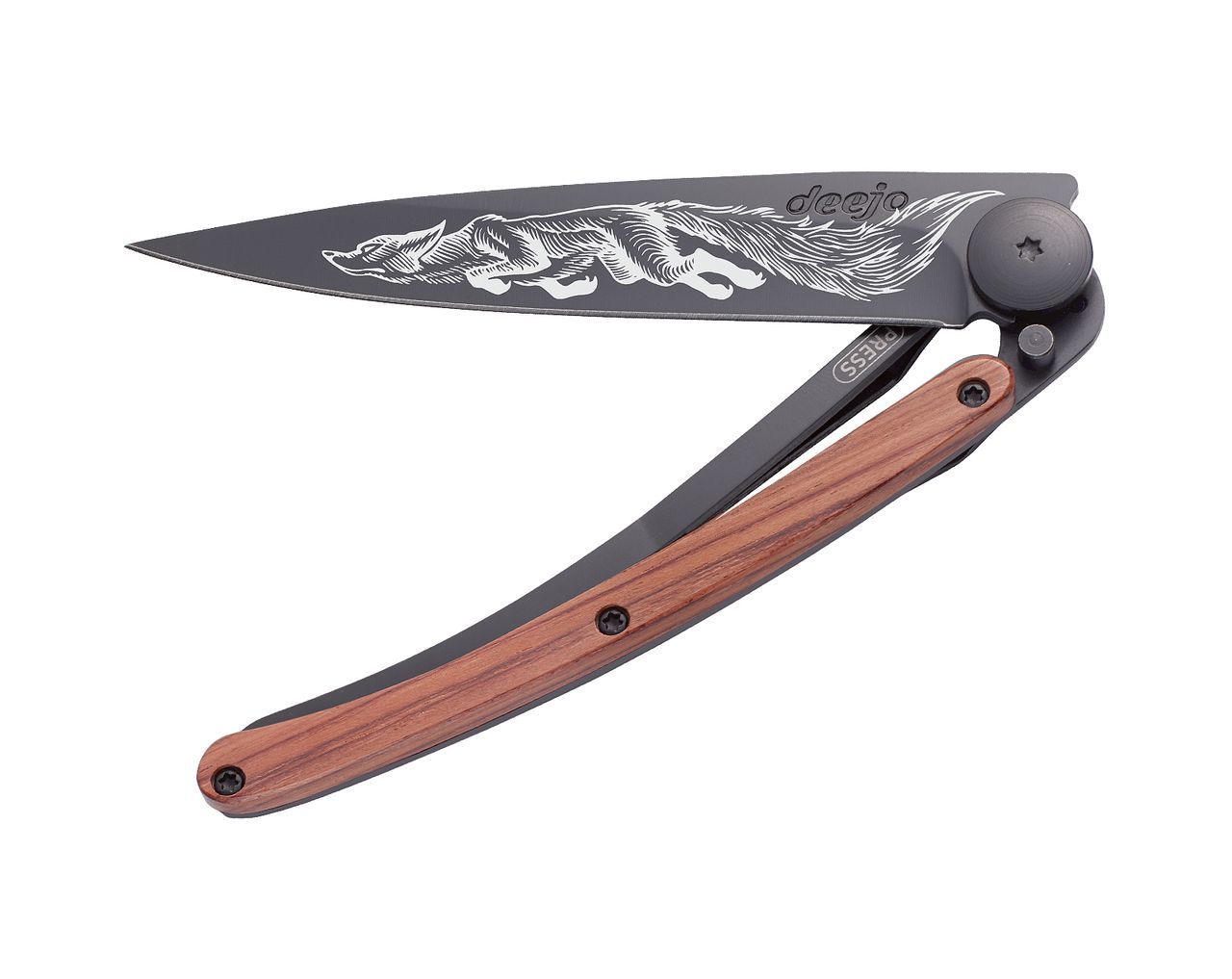 Складной нож Deejo Black Fox 37g, Coral Wood