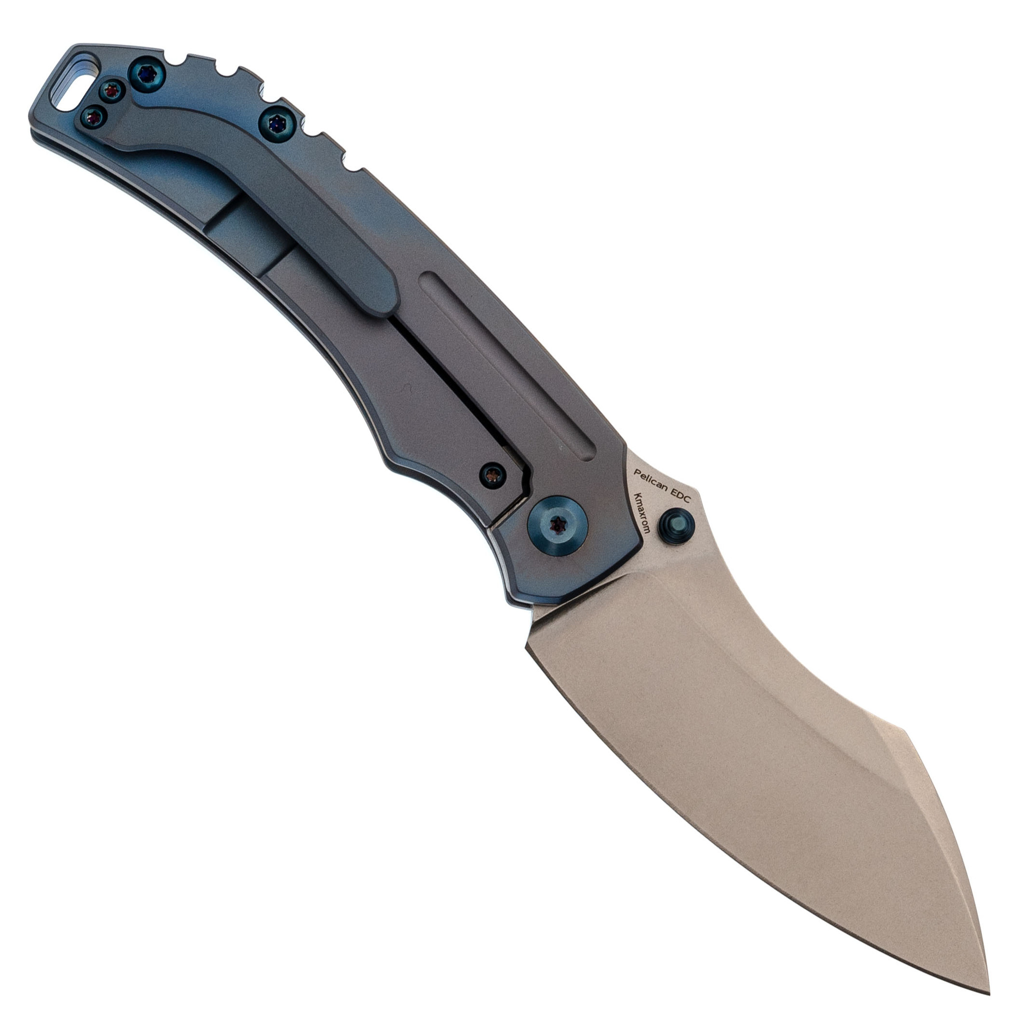 Складной нож Kansept knives Pelican EDC, сталь CPM-S35VN, синий титан - фото 3