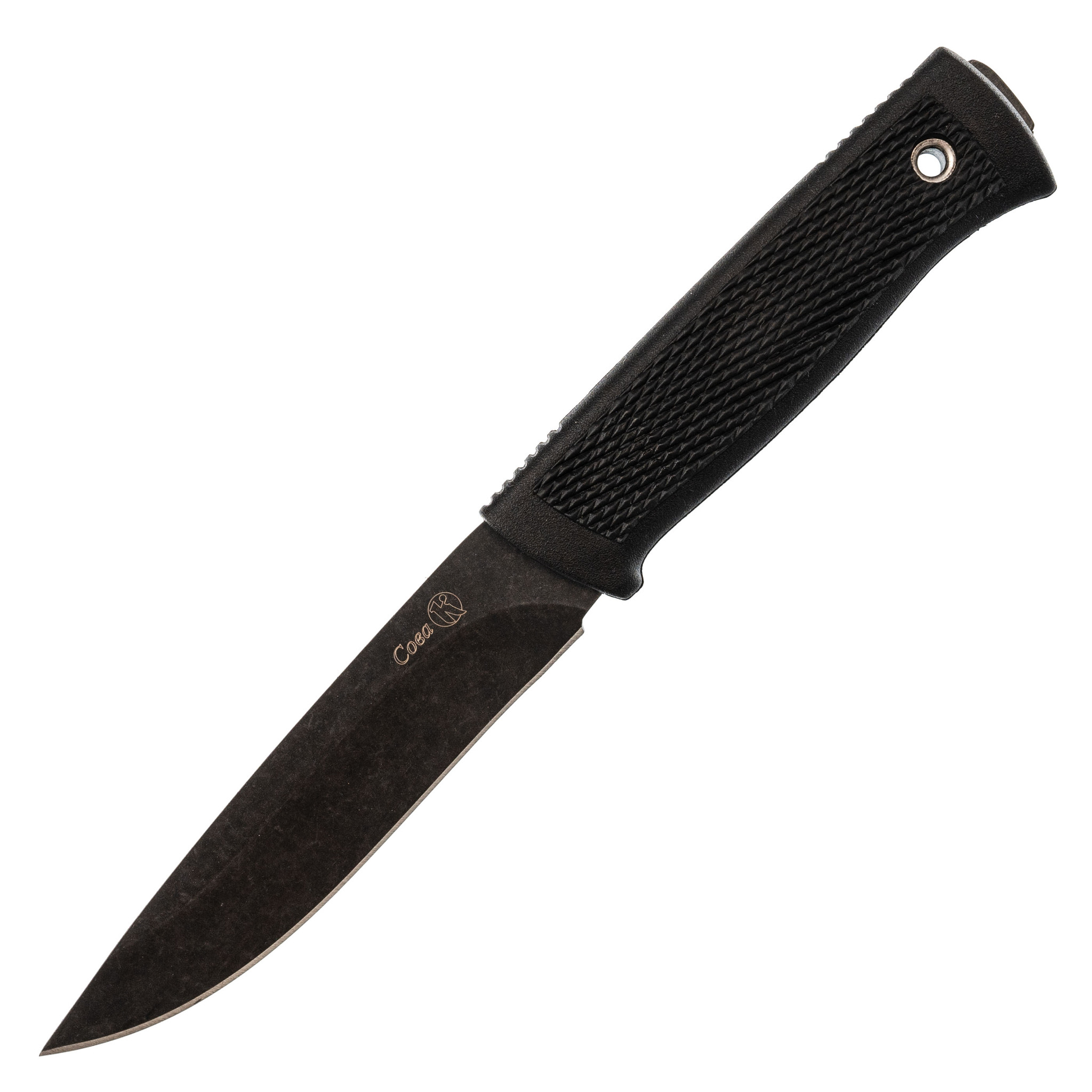 Нож Сова Кизляр, сталь AUS-8 SW, черный елочное украшение сова фу 604 коломеев 8x5 см