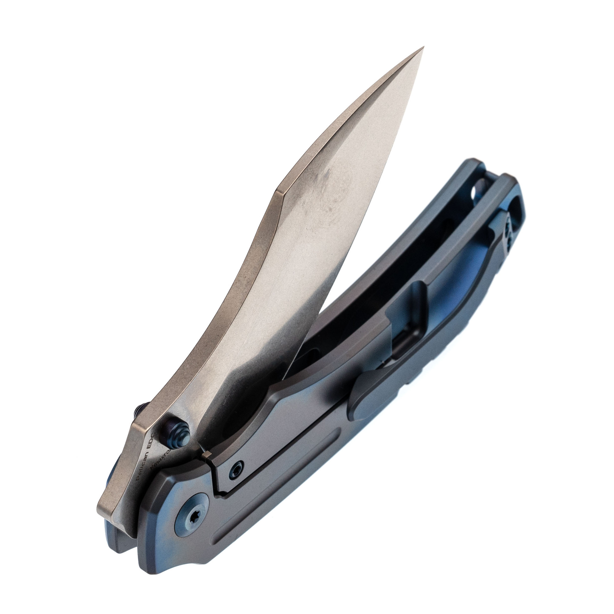 Складной нож Kansept knives Pelican EDC, сталь CPM-S35VN, синий титан - фото 5