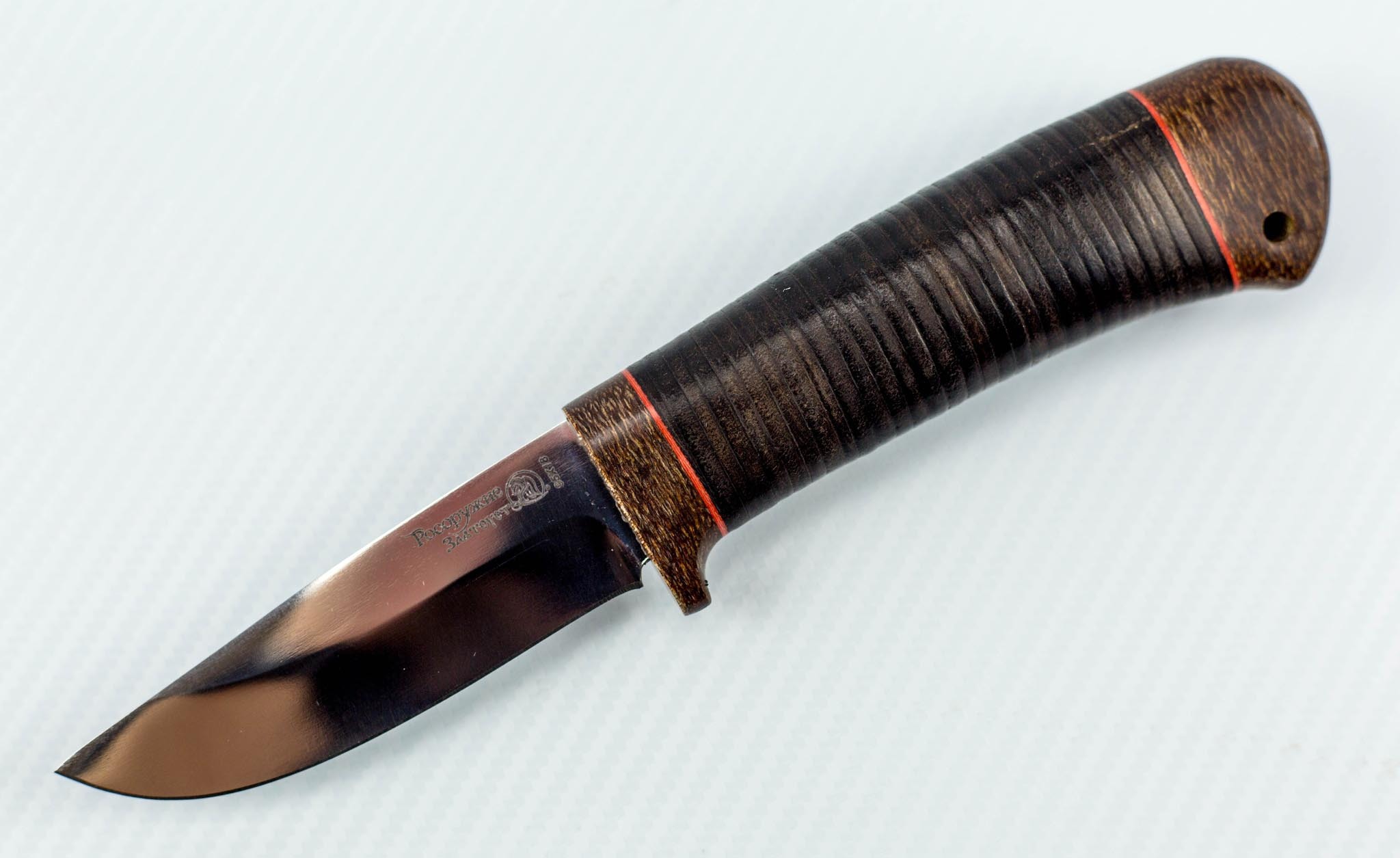 Нож Малек-2 с рисунком, кожа, Златоуст - фото 2