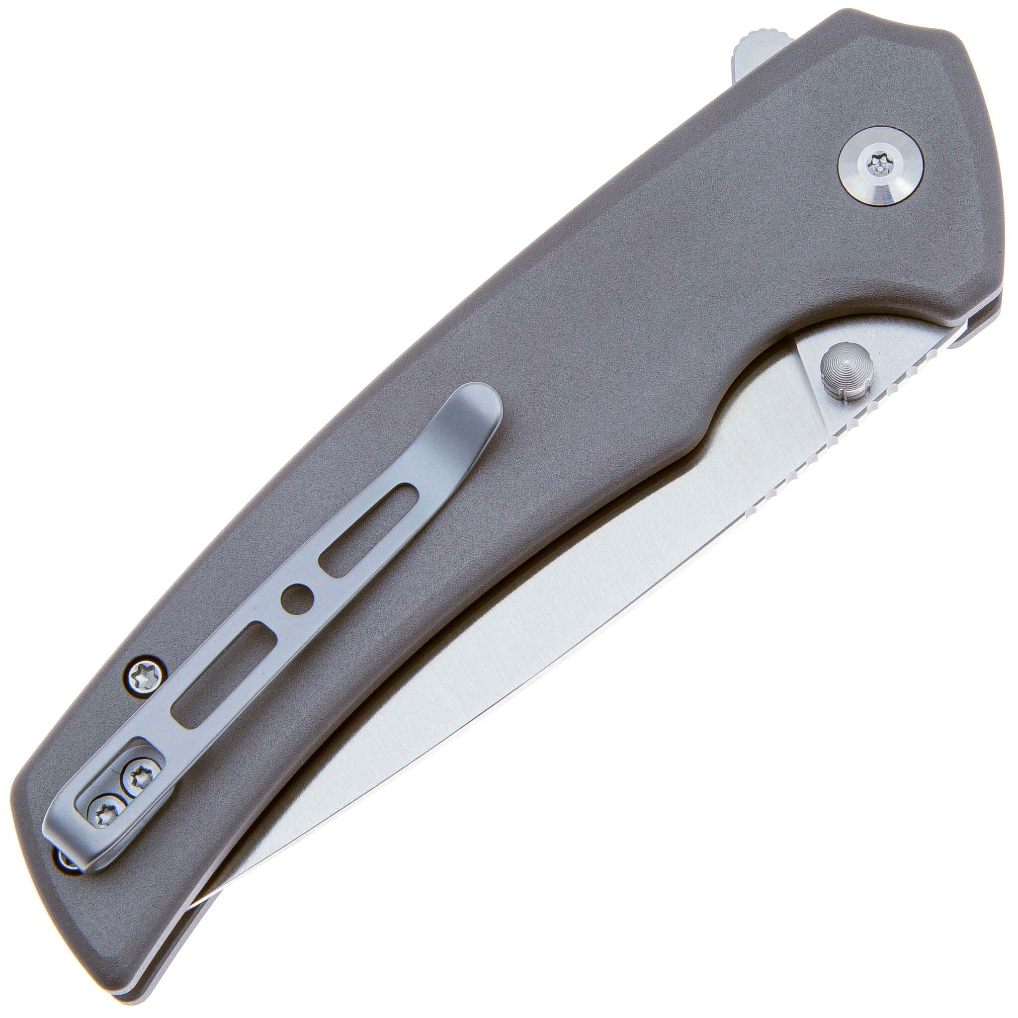 Складной нож Sencut Serene, сталь D2, рукоять алюминий, серый - фото 4