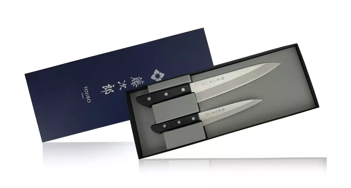 фото Набор из 2-х кухонных ножей tojiro tbs-210, сталь vg-10, рукоять дерево