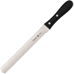 Фото Кухонный нож для замороженных продуктов Tojiro Fuji Cutlery Special series FG-3400, сталь Mo-V, рукоять термопластик, черный
